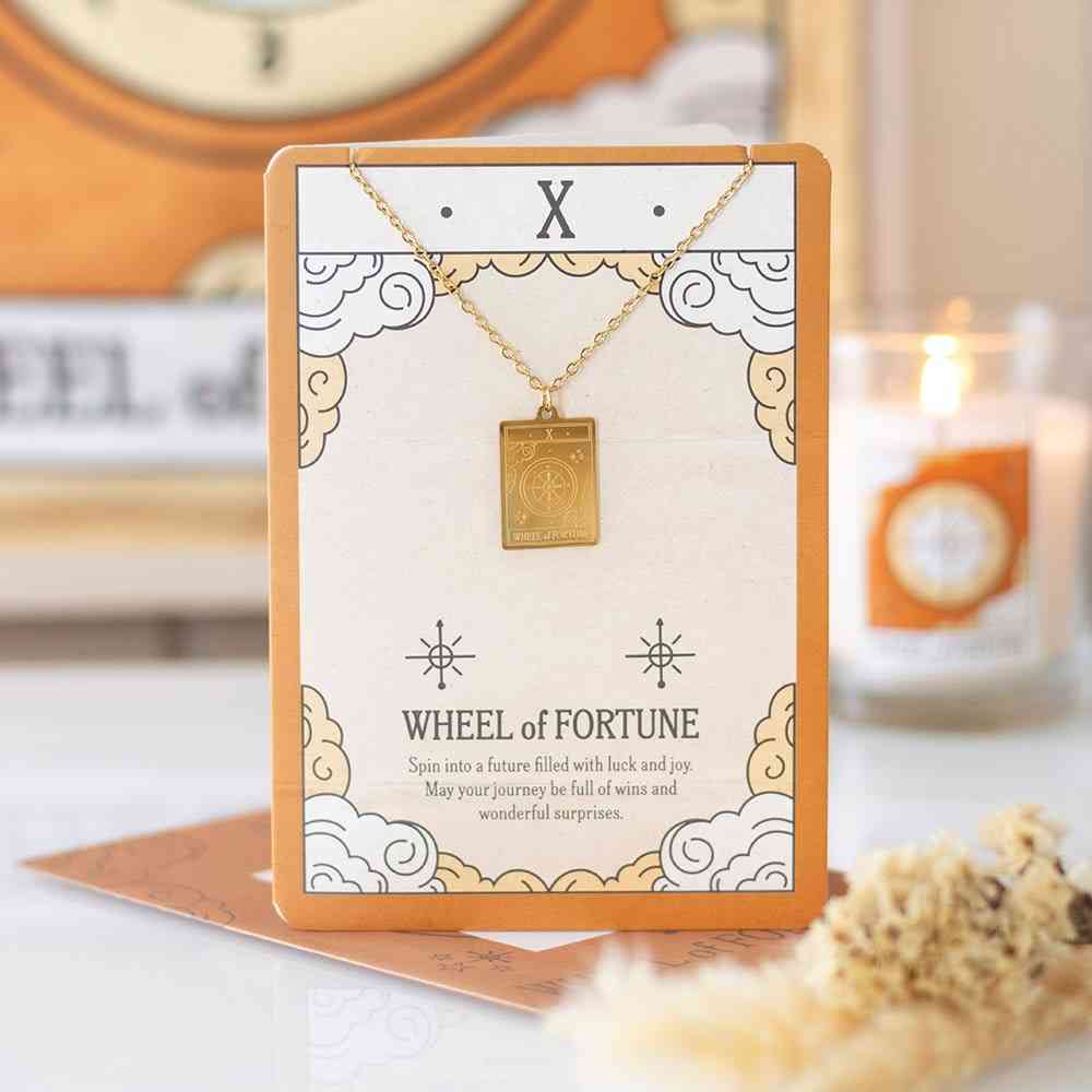 Something Different - The Wheel of Fortune Vintage Tarot Kaart met ketting - Multicolours